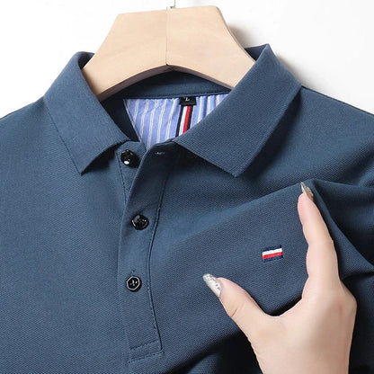 Polo hombre algodón cuello tradicional corte regular