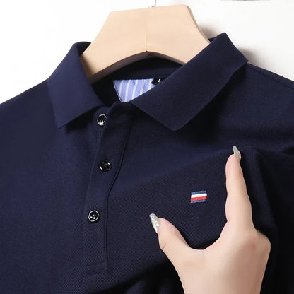 Polo hombre algodón cuello tradicional corte regular
