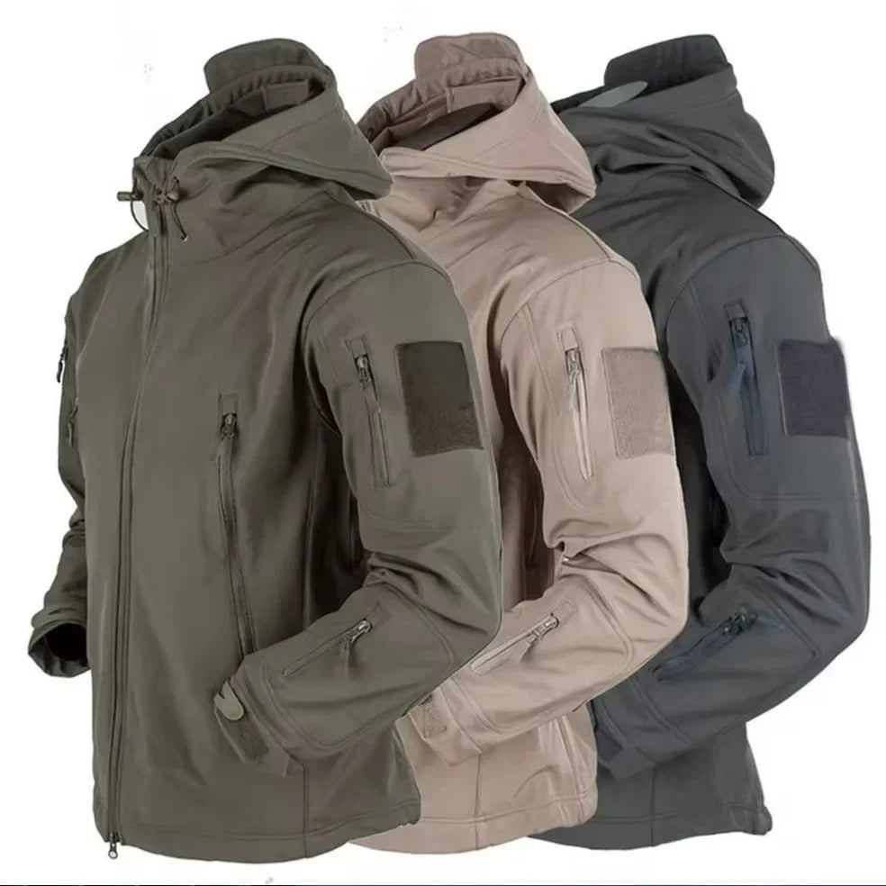 Chaqueta táctica hombre con capucha y bolsillos funcionales - Mavetta