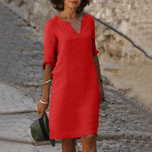 Vestido veraniego mujer de tela ligera y fresca - Mavetta