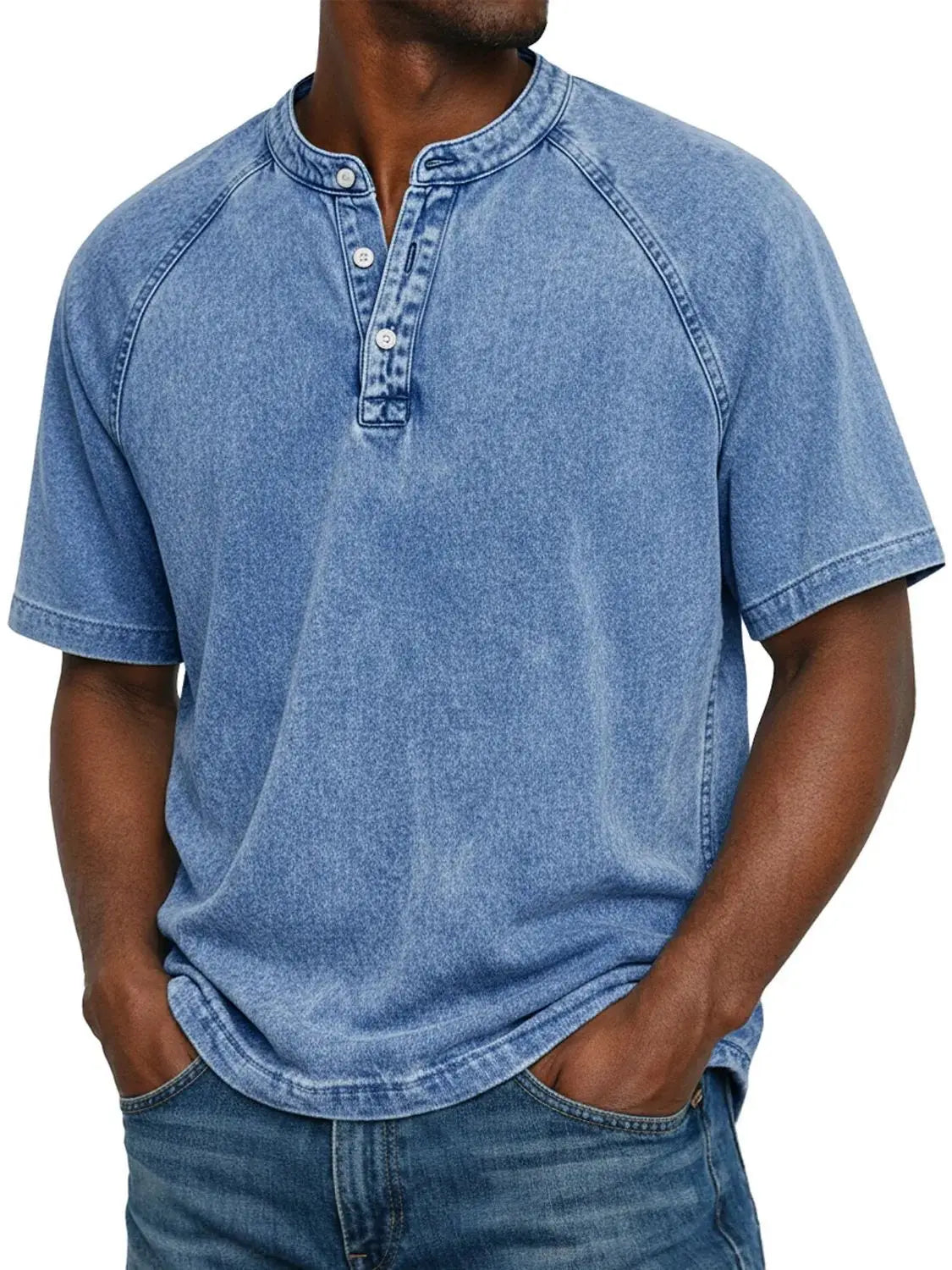 Camisa hombre vintage Algodón botones Ajuste clásico