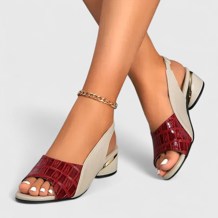 Sandalias Mujer de Cuero Elegantes Ajuste Comodo