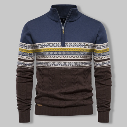 Suéter Hombre con Cremallera Cuarto Diseño Noruego