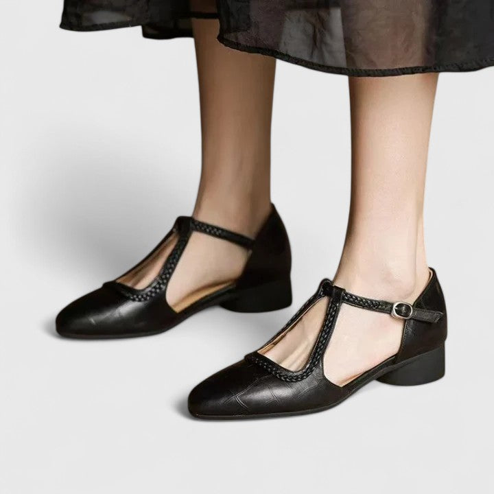 Sandalias Planas Mujer Tira en T Diseño Cerrado