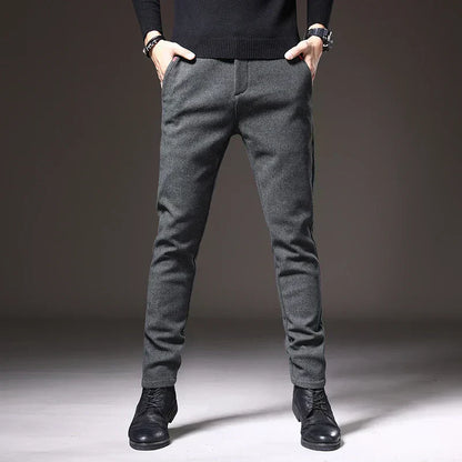 Pantalón vestir hombre elástico slim fit estilo elegante