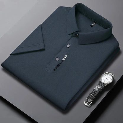 Polo Hombre Algodón Cuello Refinado Cierre Botones