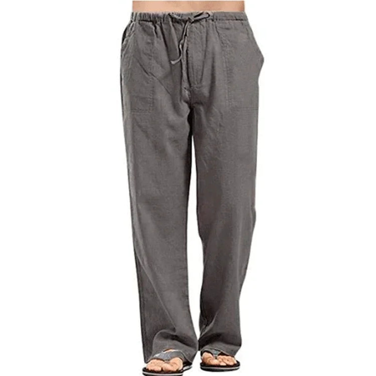 Pantalón Hombre Ligero Cintura Ajustable Corte Recto