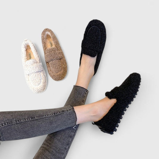 Zapatillas mujer tipo mocasín con forro cálido suela antideslizante - Mavetta