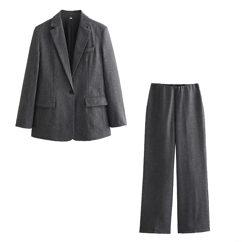 Traje Mujer Blazer Entallado y Pantalón Vestir Elegante - Mavetta