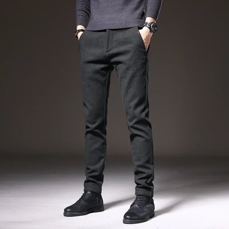Pantalón vestir hombre elástico slim fit estilo elegante