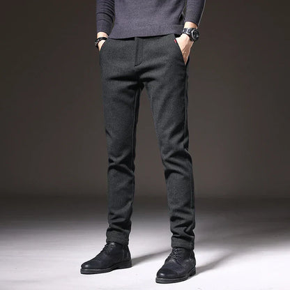 Pantalón vestir hombre elástico slim fit estilo elegante