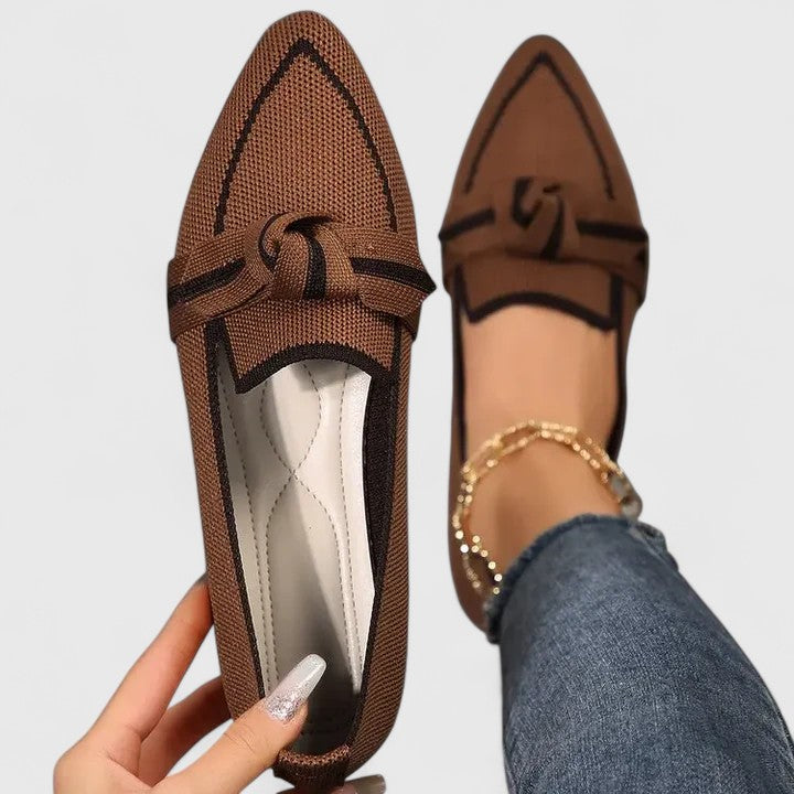 Mocasines Mujer Punta Afilada Detalle Nudo Cómodos