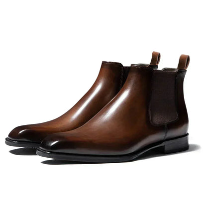 Botas Chelsea Hombre de Cuero Ajuste Clásico