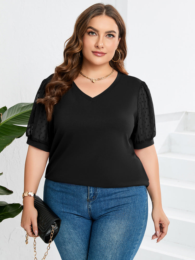 Blusa Mujer Algodón Escote en V Manga Larga