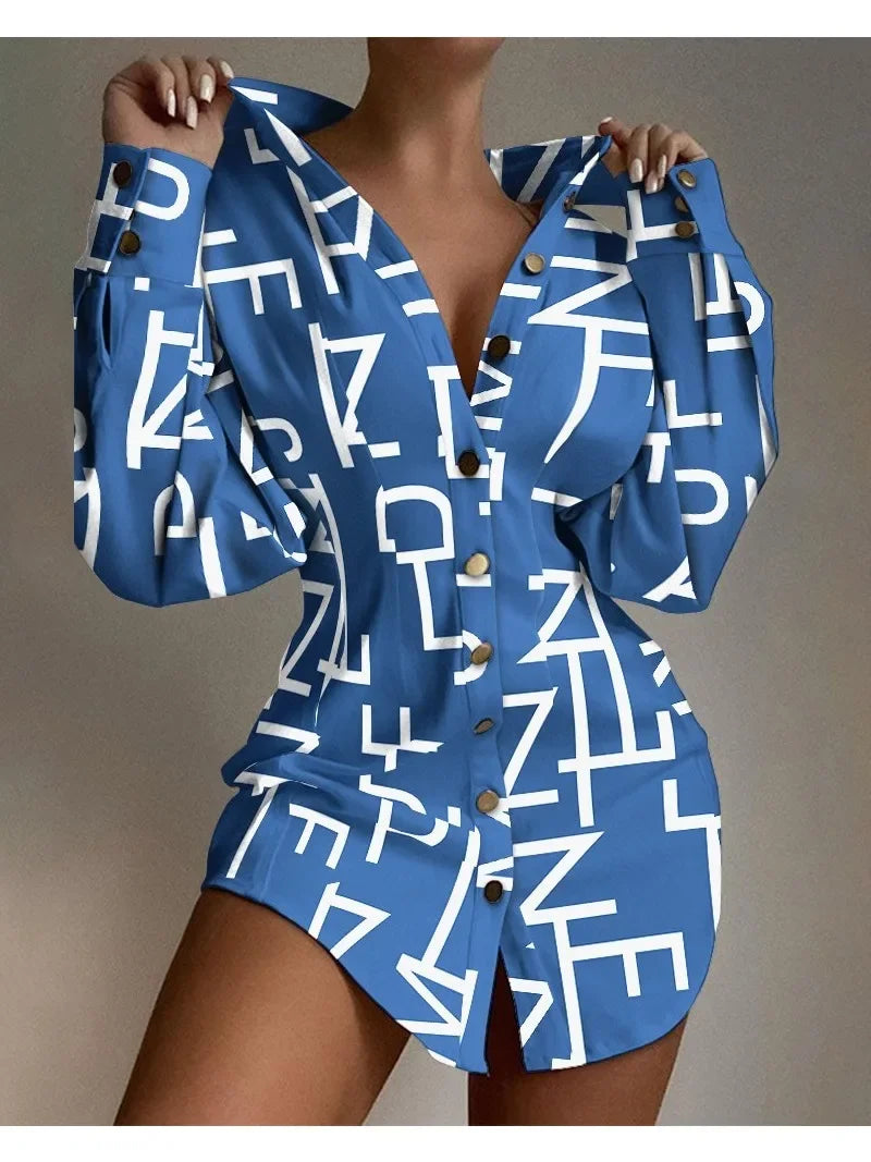 Vestido camisero Mujer Algodón Botones Corto