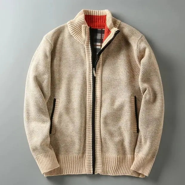 Chaqueta de punto Hombre con cremallera acabado limpio