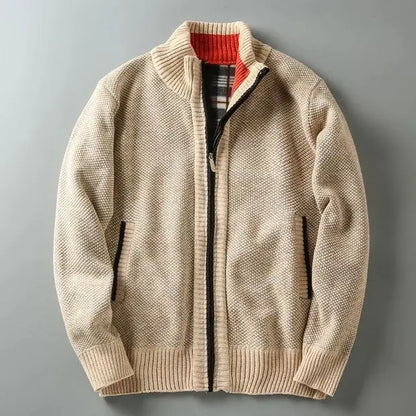 Chaqueta de punto Hombre con cremallera acabado limpio