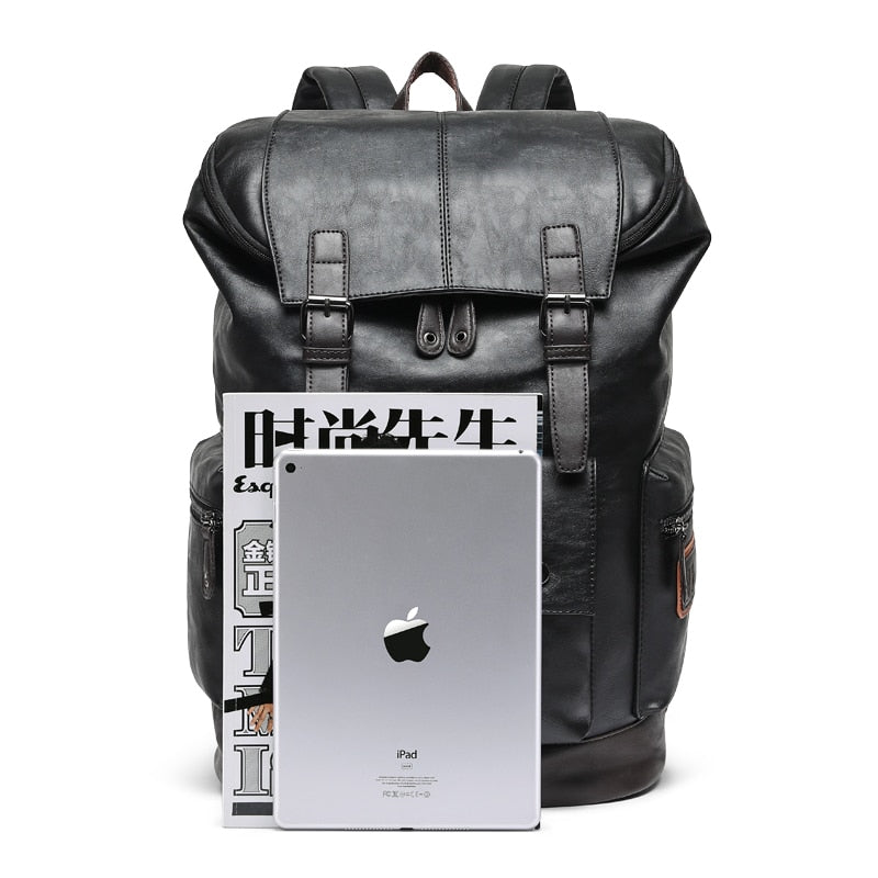 Mochila Unisex de Cuero Estilo Vintage