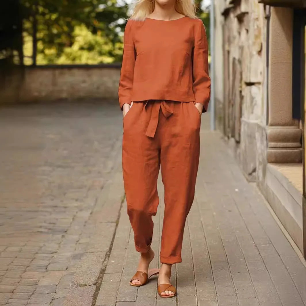 Vestido Fluido Mujer con Cinturón de Lazo Estilo Elegante