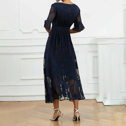 Vestido Mujer con Diseño Floral Elegante Ajuste Regular