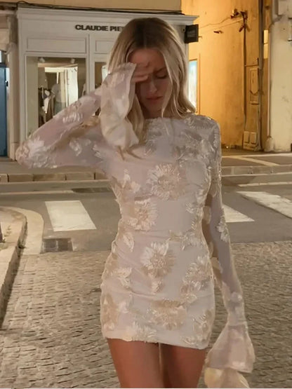 Vestido mini mujer Manga Larga Ajustado - Mavetta