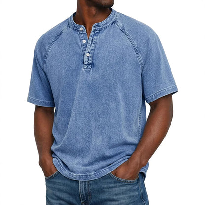 Camisa hombre vintage Algodón botones Ajuste clásico