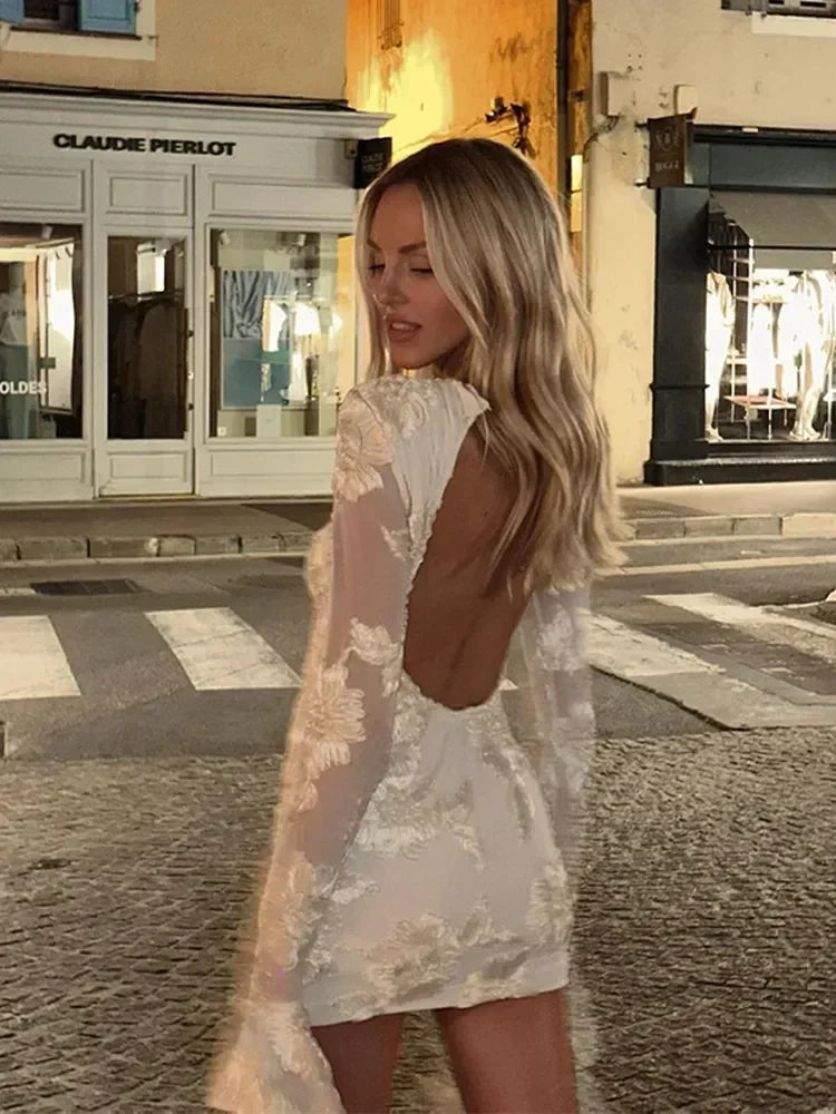 Vestido mini mujer Manga Larga Ajustado