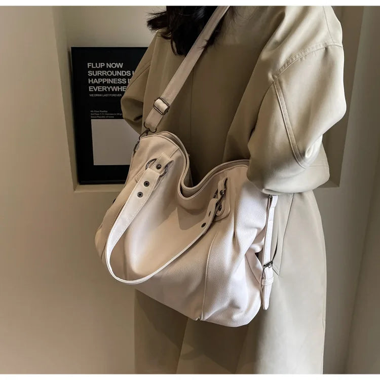 Bolso de hombro mujer piel suave gran capacidad diseño elegante