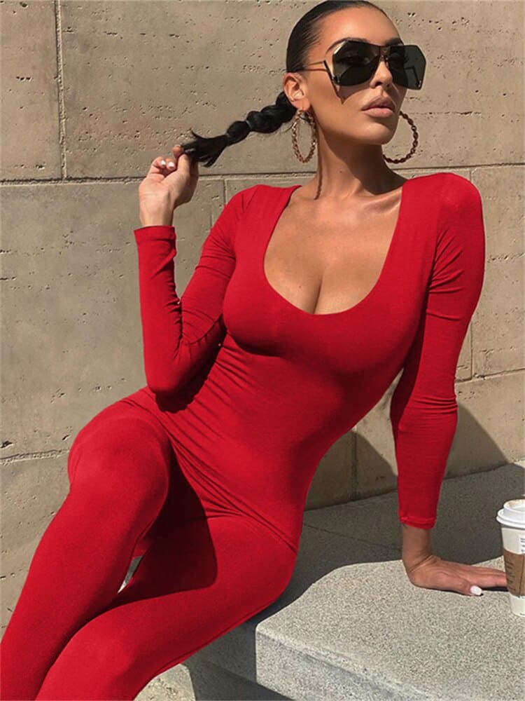 Body Mujer Ajustado Catsuit Elasticidad Alta