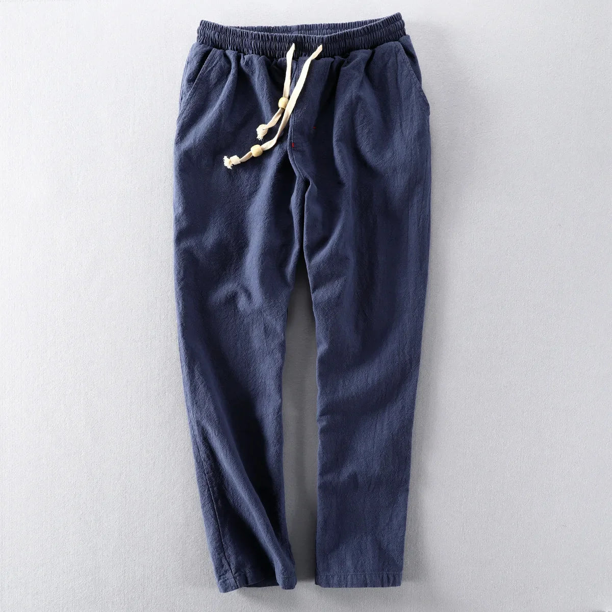 Pantalones Hombre de Lino Corte Recto Cintura Elástica Ajustable - Mavetta