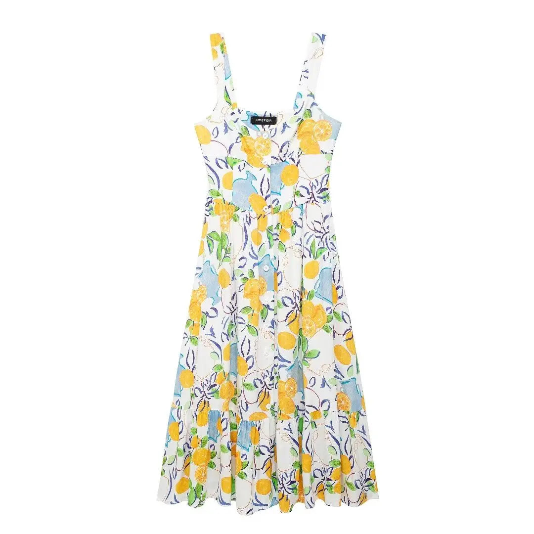 Vestido Mujer con Tiras Ajustables Corte en A