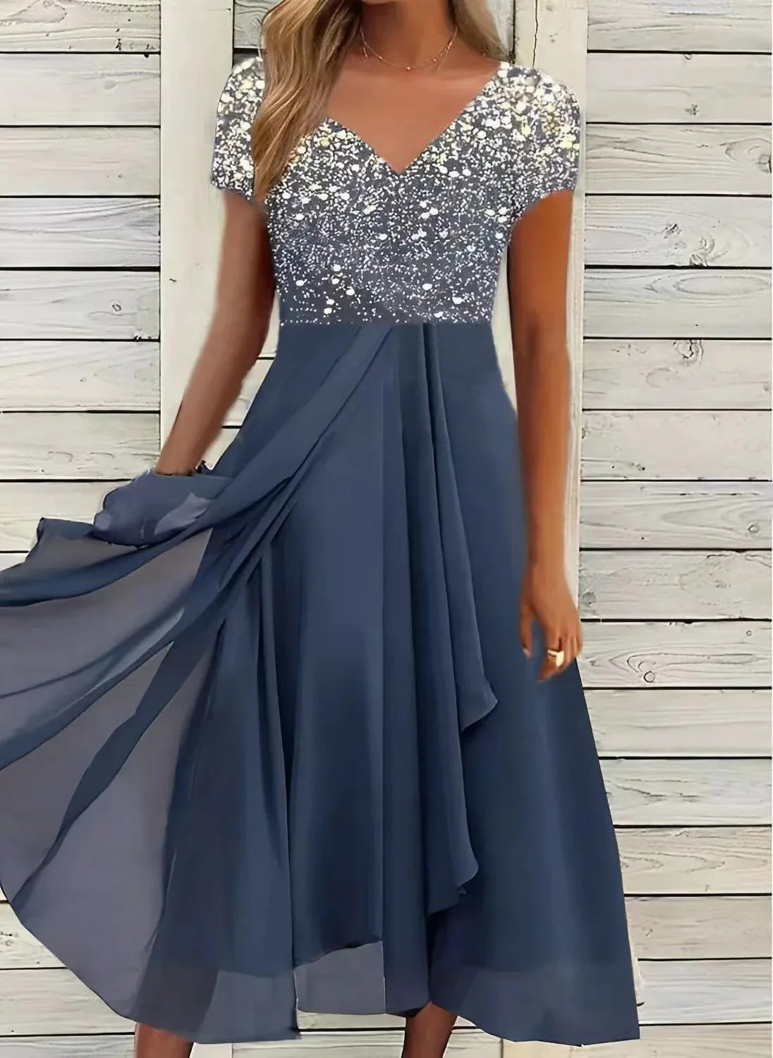 Vestido largo mujer con estampado floral estilo maxi