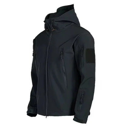 Chaqueta táctica hombre con capucha y bolsillos funcionales