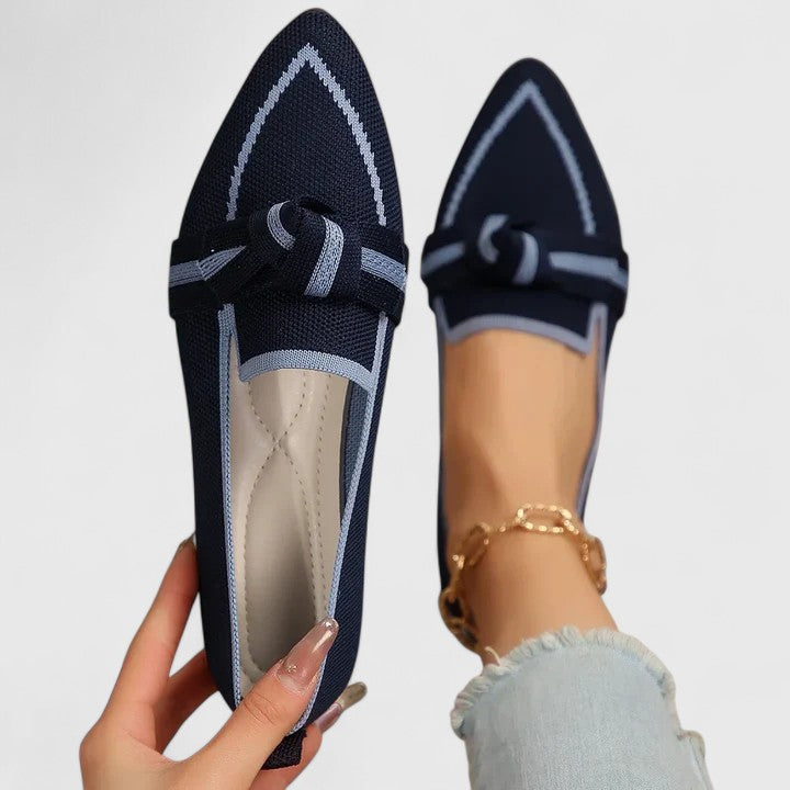 Mocasines Mujer Punta Afilada Detalle Nudo Cómodos