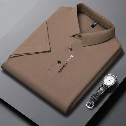 Polo Hombre Algodón Cuello Refinado Cierre Botones