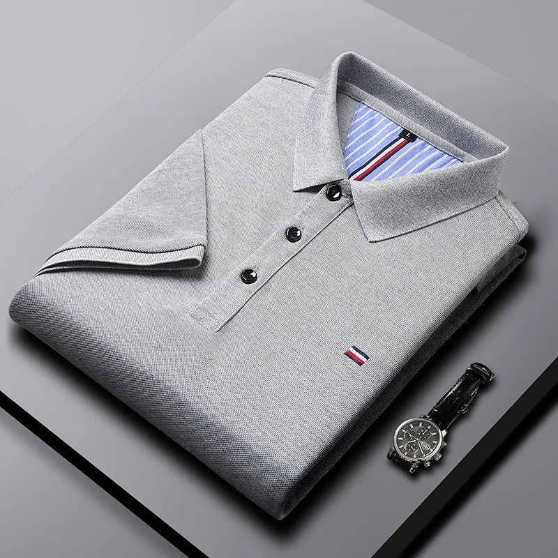 Polo hombre algodón cuello tradicional corte regular