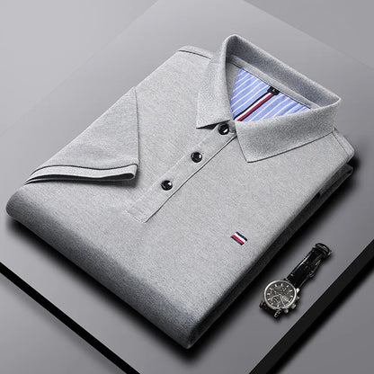 Polo hombre algodón cuello tradicional corte regular