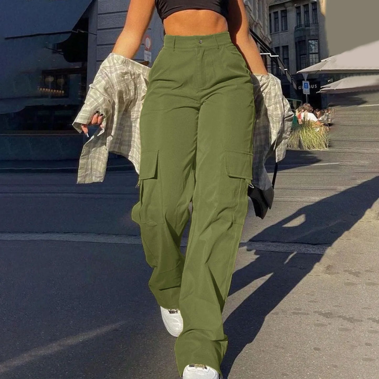 Pantalón Cargo Mujer Algodón Moderno y Funcional