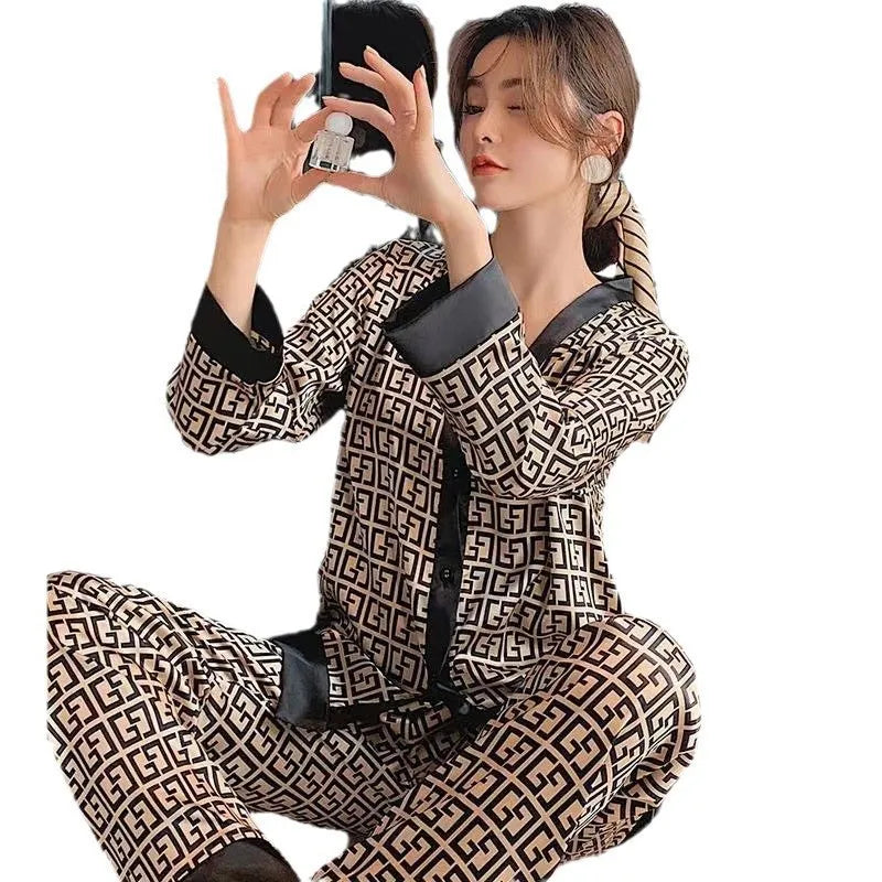 Pijama Mujer Algodón Estampado Gráfico Corte Cómodo
