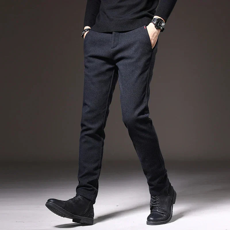 Pantalón vestir hombre elástico slim fit estilo elegante