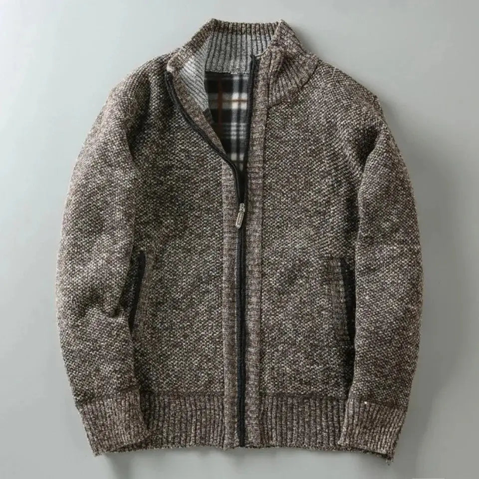 Chaqueta de punto Hombre con cremallera acabado limpio
