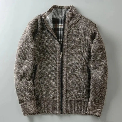 Chaqueta de punto Hombre con cremallera acabado limpio