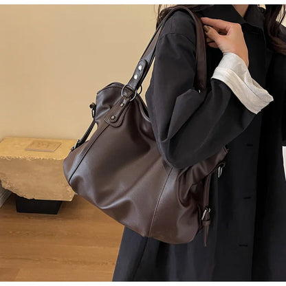Bolso de hombro mujer piel suave gran capacidad diseño elegante