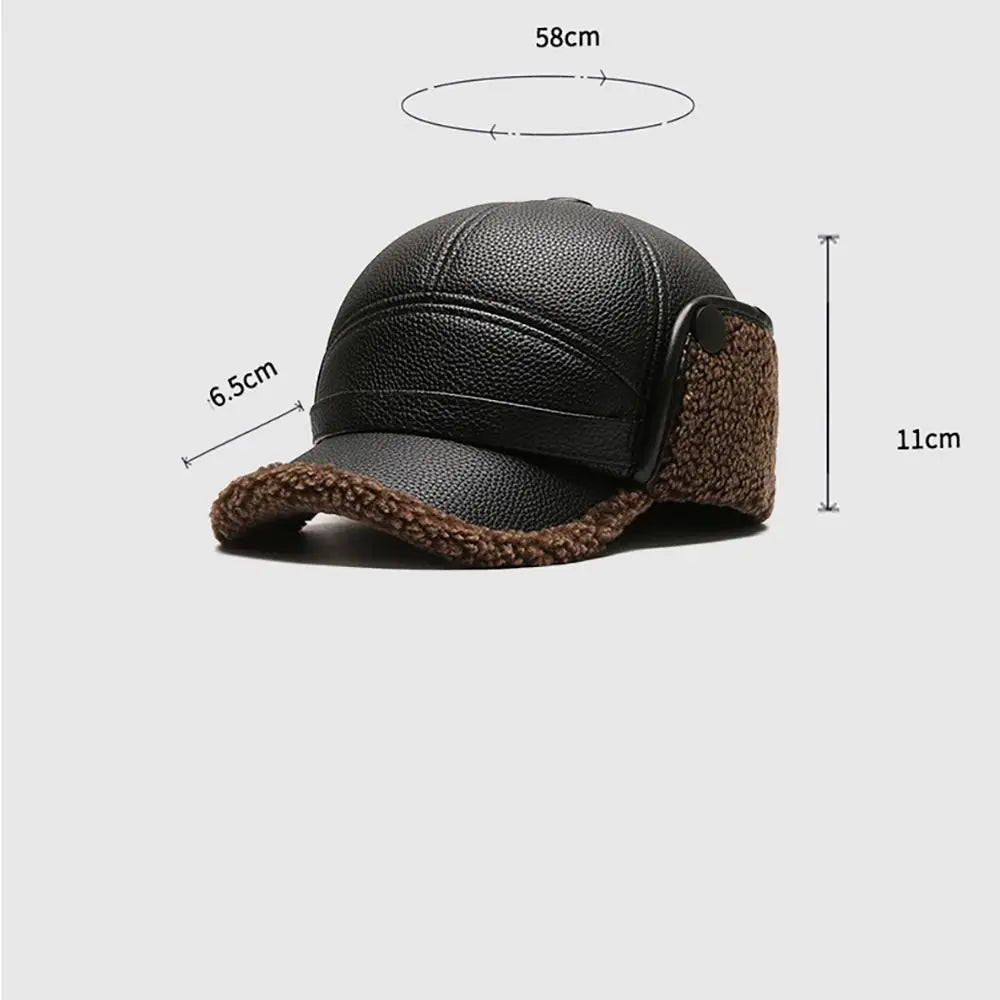 Gorra Hombre de Cuero Aislada Ajuste Clasico