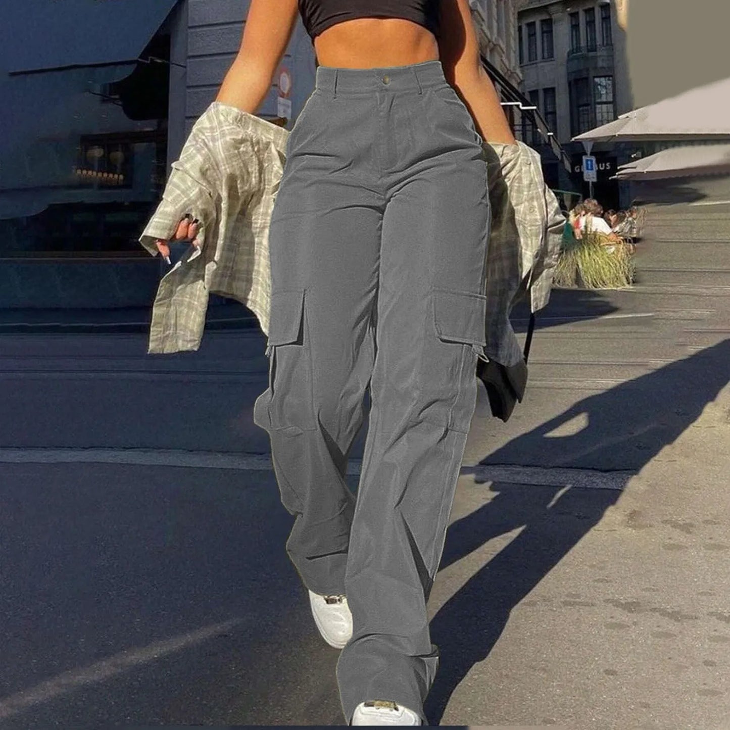 Pantalón Cargo Mujer Algodón Moderno y Funcional