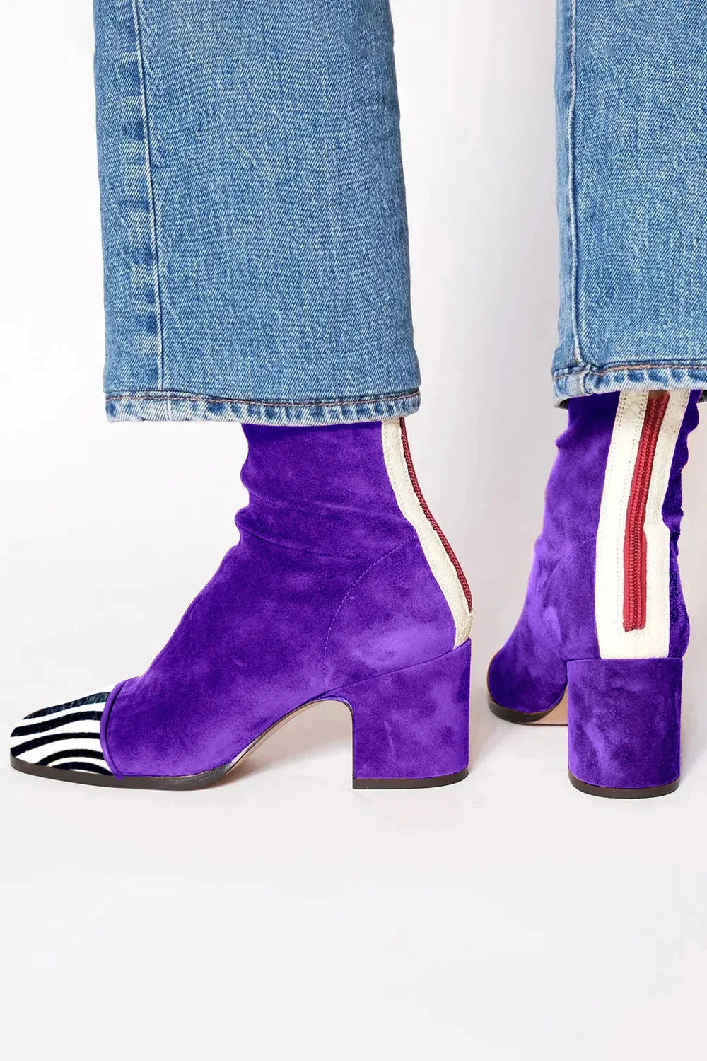 Botines Mujer de Ante Tacón Medio Comodos