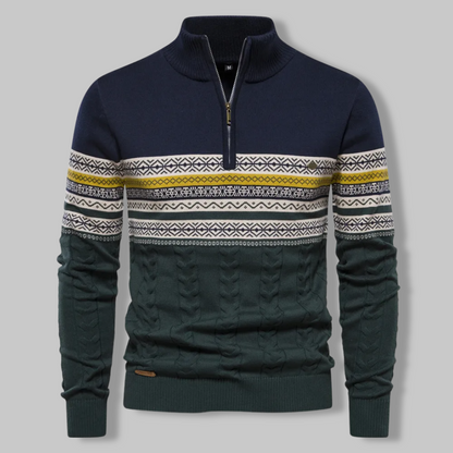 Suéter Hombre con Cremallera Cuarto Diseño Noruego