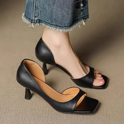Tacones Mujer de Cuero Diseño Clásico Comodos Versatiles