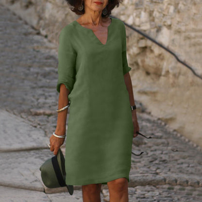 Vestido veraniego mujer de tela ligera y fresca