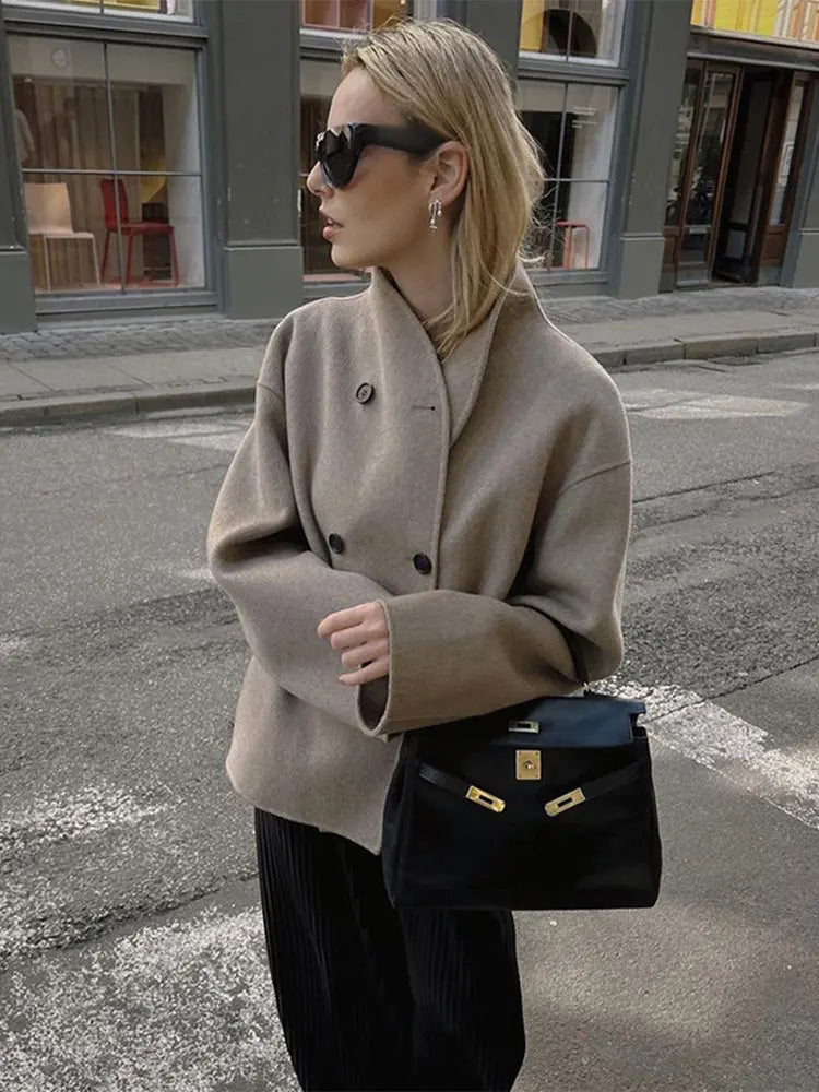 Abrigo Invierno Mujer Doble Botonadura Oversize - Mavetta